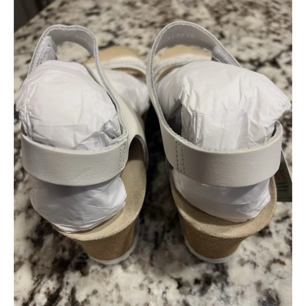 LUCIA‎ LMMSSA60 WOMEN SHOE SIZE 9M (40) WHITE LEATHER SLINGBACK BY MEPHISTO
